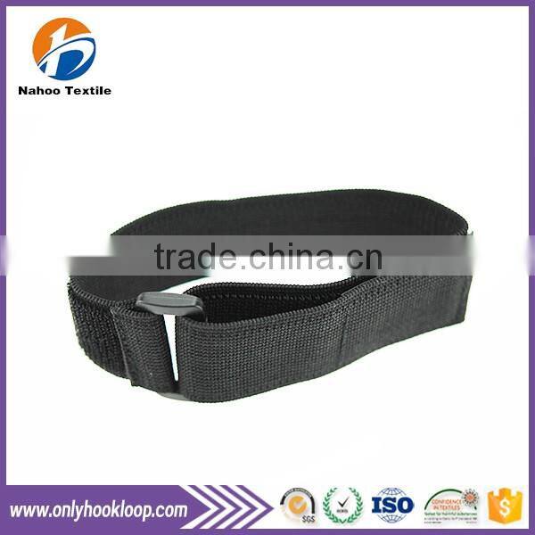 Elastic hook and loop belt / rubber hook and loop elastic bands / nylon elastic hook and loop band