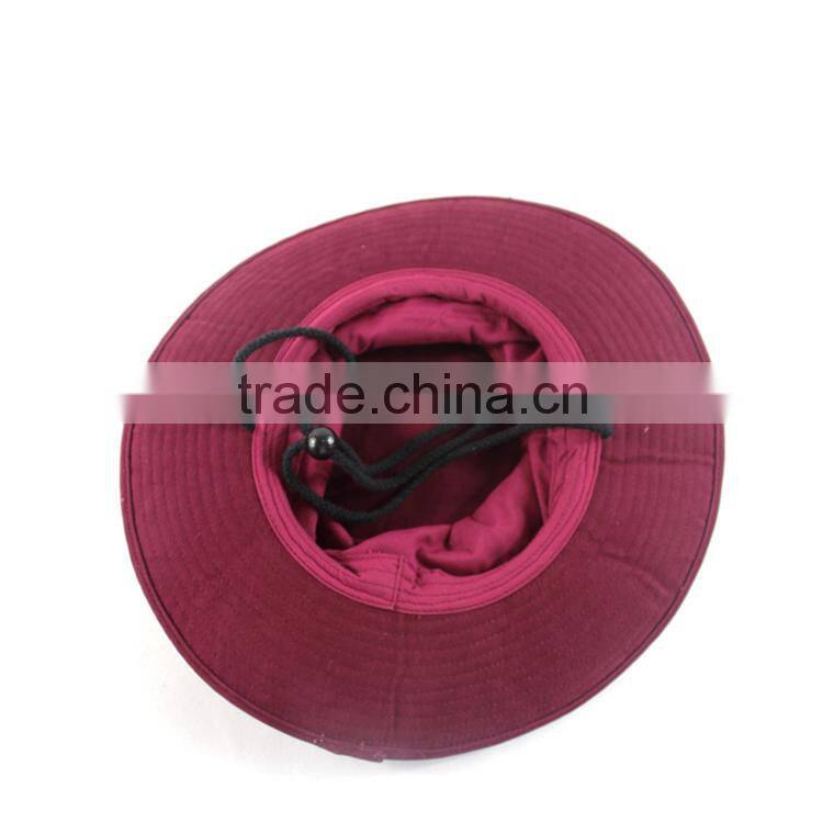 High quality mens brush cotton bucket hat with string