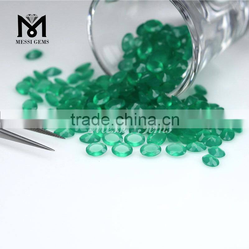2015 Top Quality Gemstone Green Oval Cut 5 x 7 Synthetic Glass