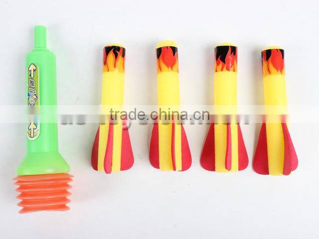 Outdoor pop-up air pump foam stomp flying rocket toy for children
