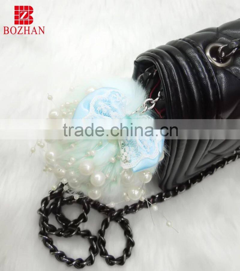 Maker design hot sale pompom keyring