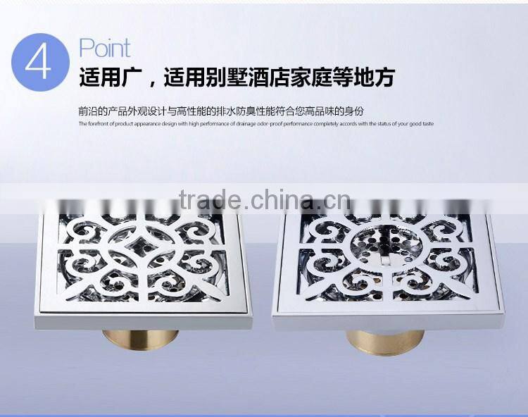 LABRAZE LE8504N washing machine copper wire drawing brass floor drains with connector