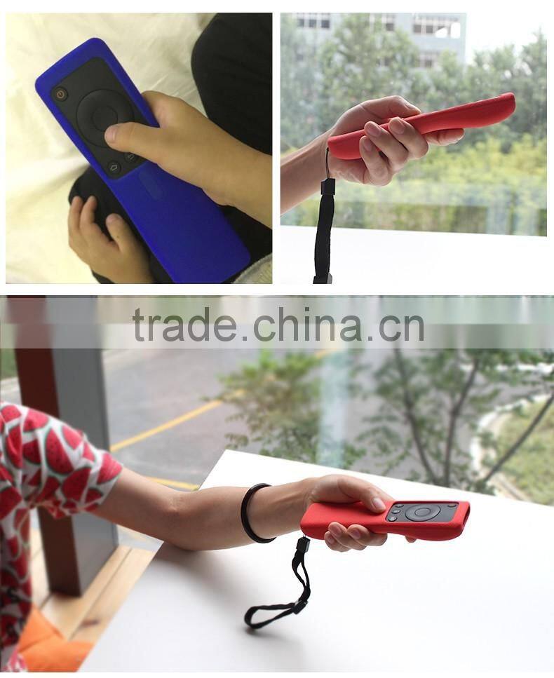 Sikai Patent Perfect Fit Fluorescent Silicone Rub Case Skin For Xiaomi TV controller Protector with hand loop Silicone Case