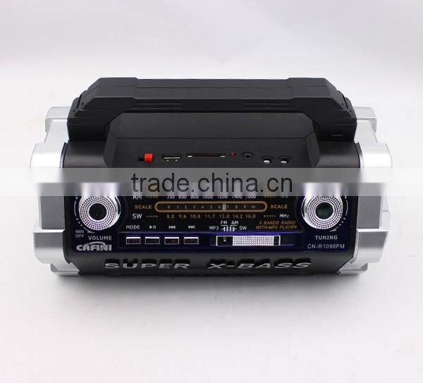 5 band receiver Radio for sale, Flashlight SD player, portable FM AM Radio