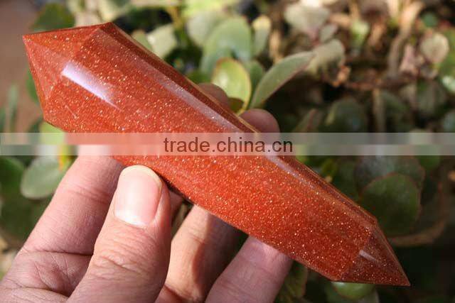 ROCK QUARTZ CRYSTAL HEALING DOUBLE POINTS-24 SIDE