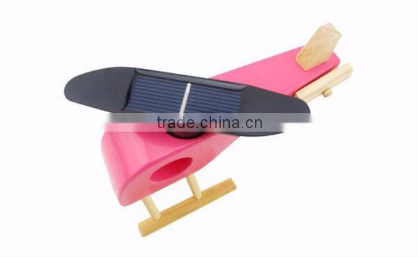 solar power china kids wood toy model airplane