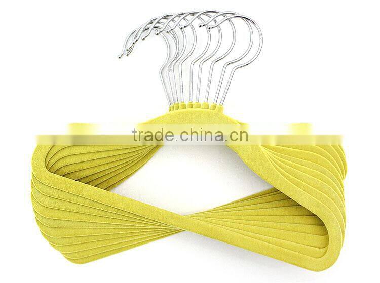 Candy Color Cute Velvet Flocked Clothes Coats Hanger for Kids, Baby