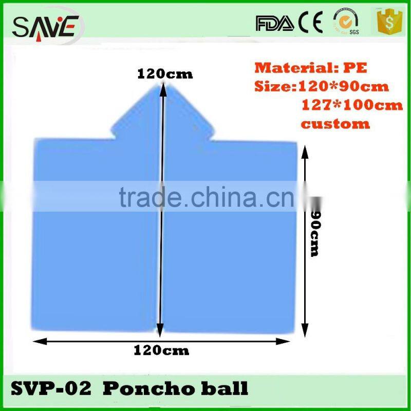 China supprier promotional gift water proof raincoat disposable poncho ball