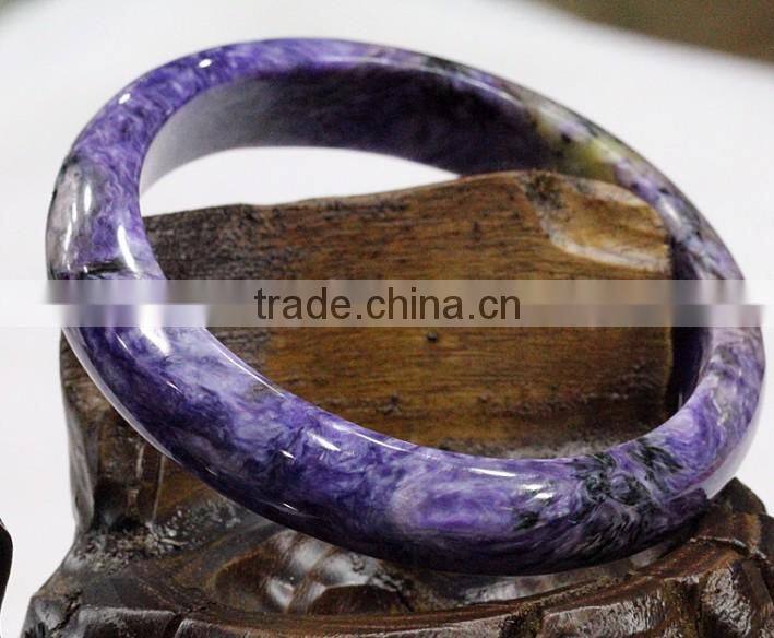 55-60mm inside diameter natural charoite gemstone bangle