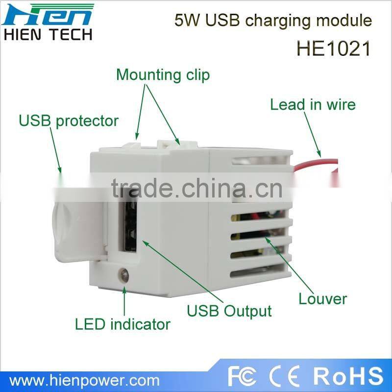 5V1000mA USB module could be fixed on switches