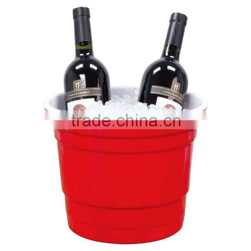 Red Cup Melamine Ice Bucket for Bar Party Hotel KTV