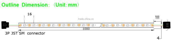 addressable ws2812b 4mm PCB width led tape light for some special project