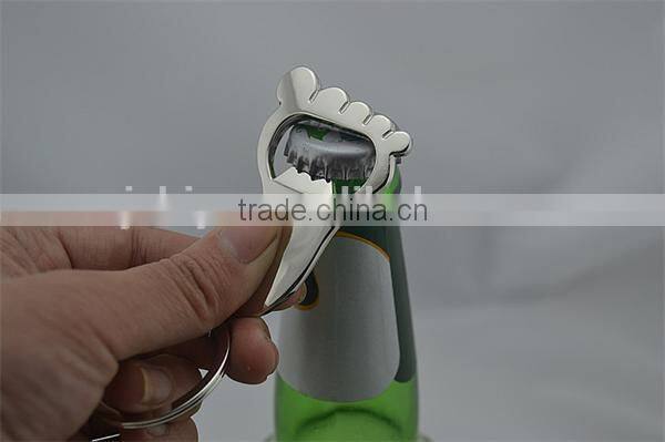 Key ring key holder metal key chain foot shaped bottle opener keychain