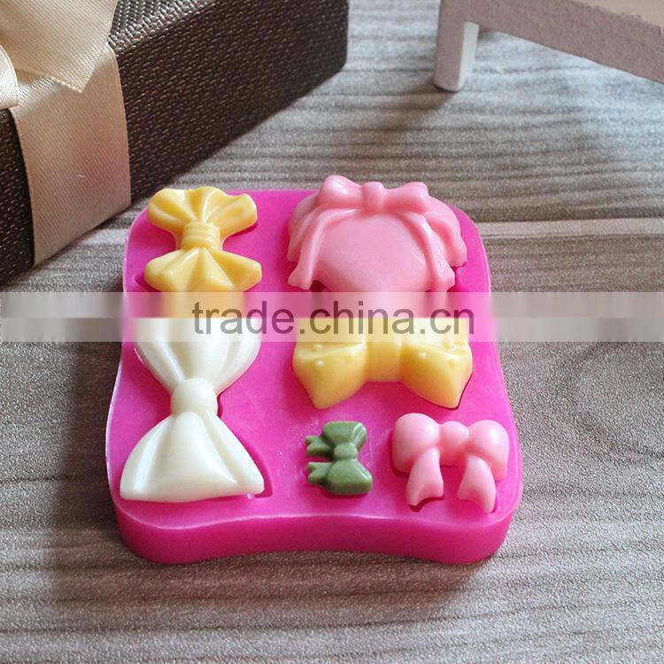 Bowknot Shape Silicone Cake Mold , Christmas Decoration Silicone Cake Mold Wholesale