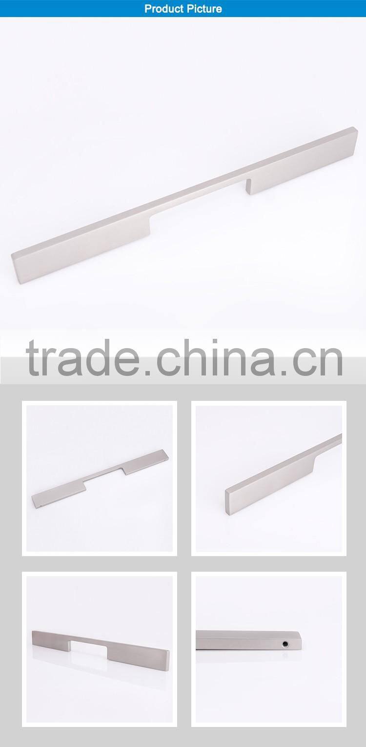 New hardware products brushed satin nickel alu profile cabinet handles