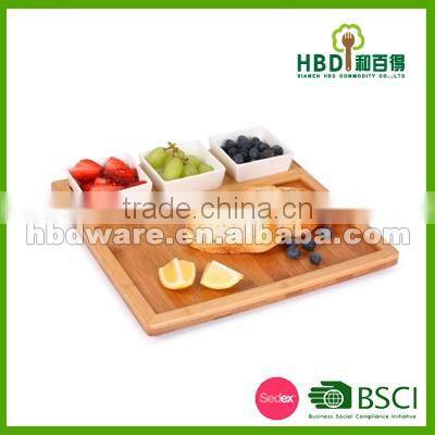 Bamboo food serving plate , serving tray, food plate