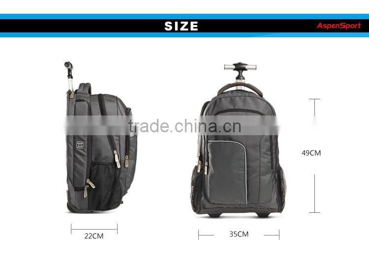 2016 new arrival trolley school bag laptop trolley backpack