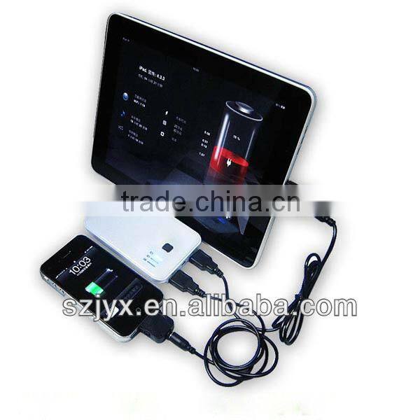 5000mah 2 USB Power Bank Portable External Battery Pack for iphone 5S 5C