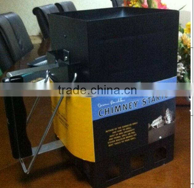 Square Chimney Starter with Black Painting, 31.5 x 31.5 x 27cm Size