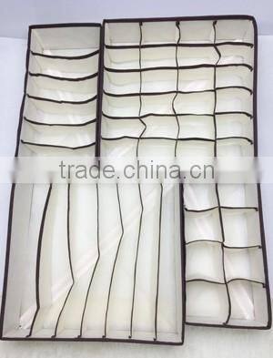 Non-woven closet organizer drawer organizer set, underwear organizer storage box set