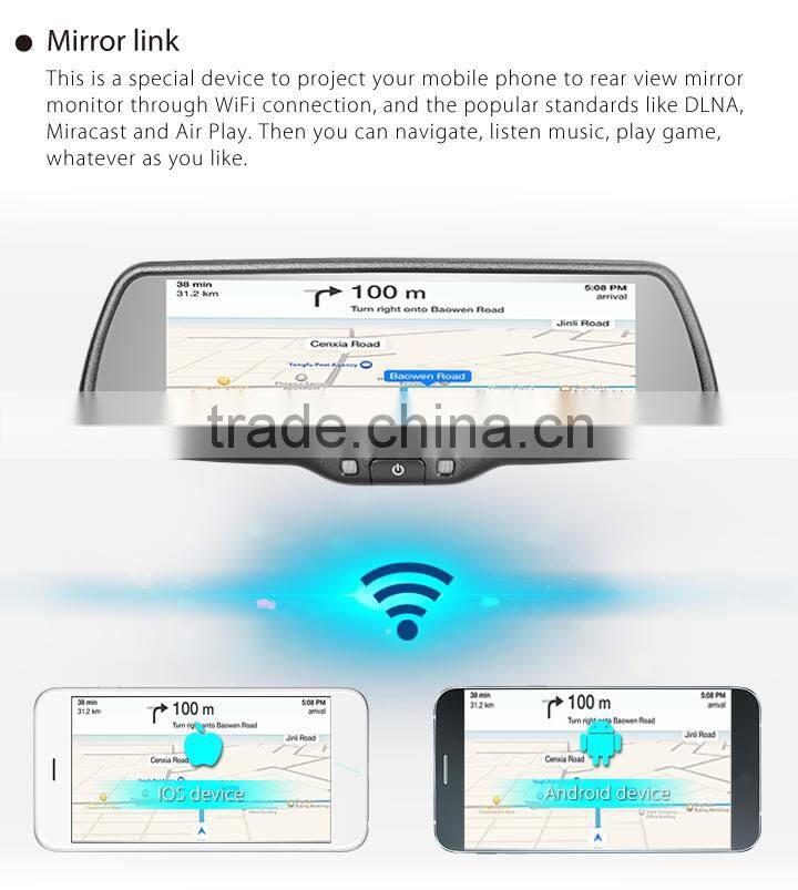 Germid Smart Rearview Mirror with Player and Wifi Mirror Link function