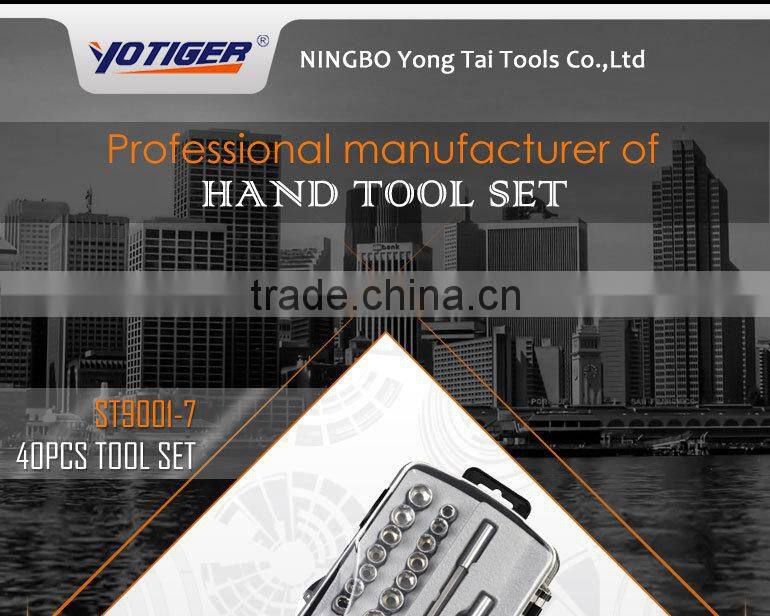 41Pcs Tools Kit in Case ,Transparent Case with Bits and Sockets