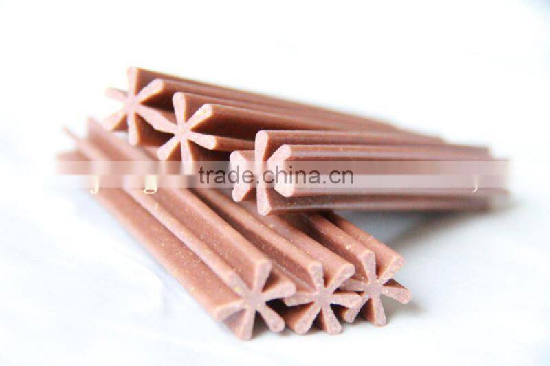 pet chews food processing line (dog treats hexagonal chewing stick)