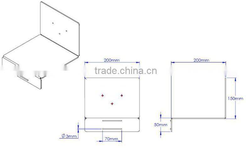 Wall mount display holder/ metal store fixture holder