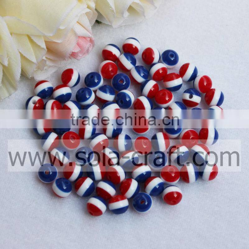 Blue 8MM 500pcs Latest Designs Cats Eye African Wedding Beads Round Resin Wholesale Necklace Crystal Bead