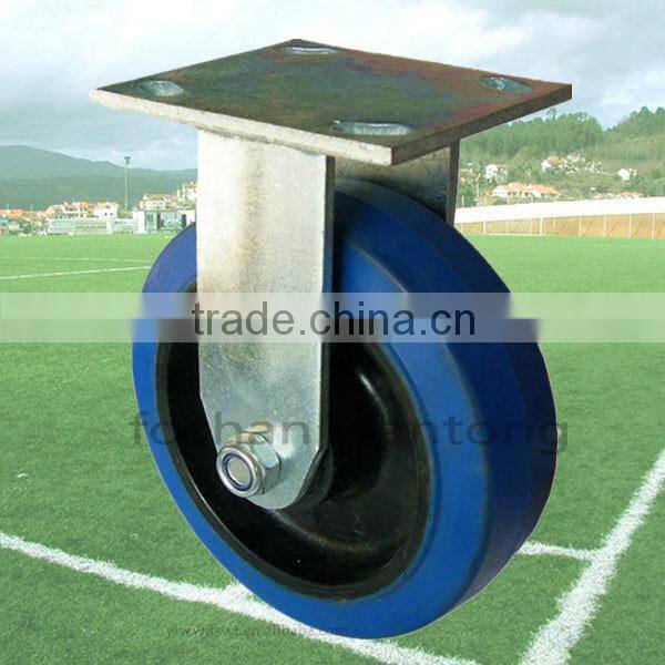 4 Inch Blue Bracket Industrial Swivel Rubber Caster Wheel