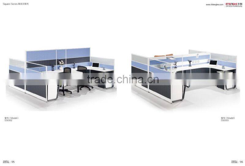 office furniture modern 4 seater workstation cluster