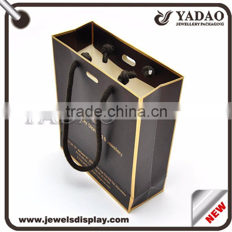 Matte lamination colorful fancy recycled paper shopping bag with custom logo hot-stamping