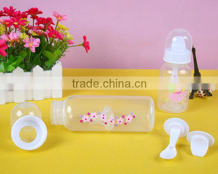 new design 2016 baby bottle with spoon customized packing plastic baby bottle bank manufacturer uv baby bottle sterilizer