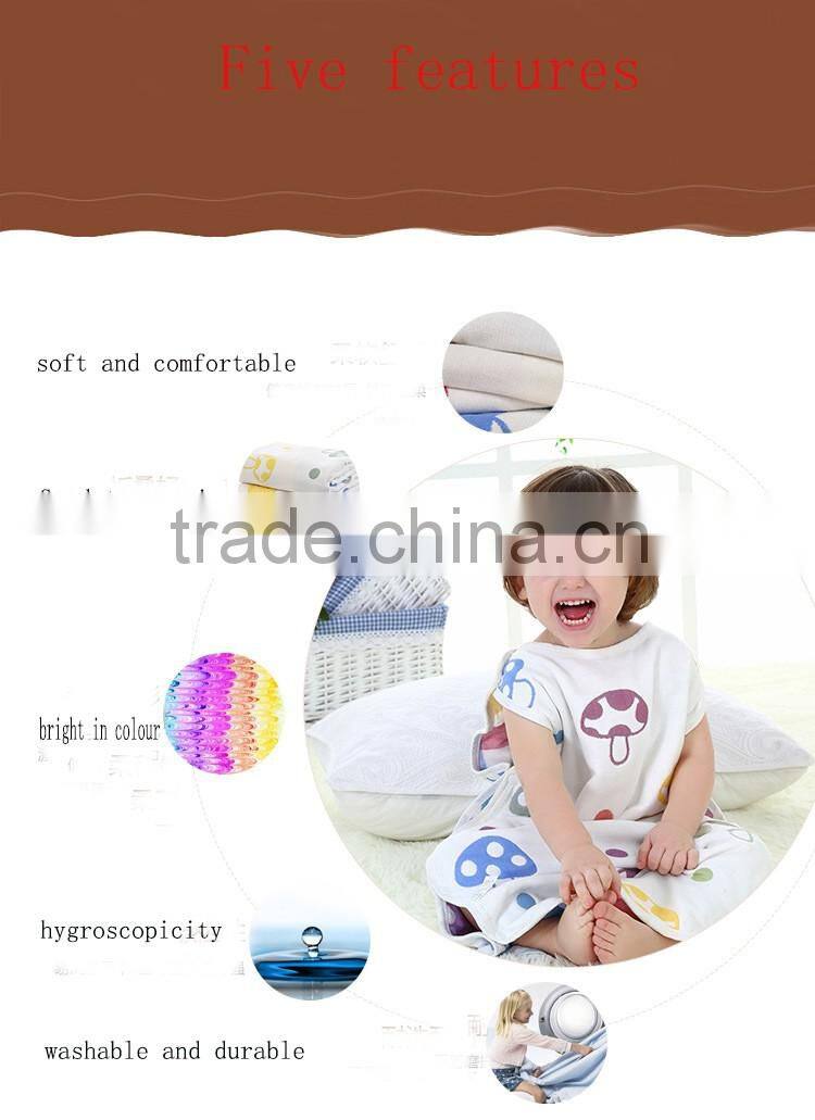 Six-layers of gauze sleeping bag anti kick quilt bag for infants and todders