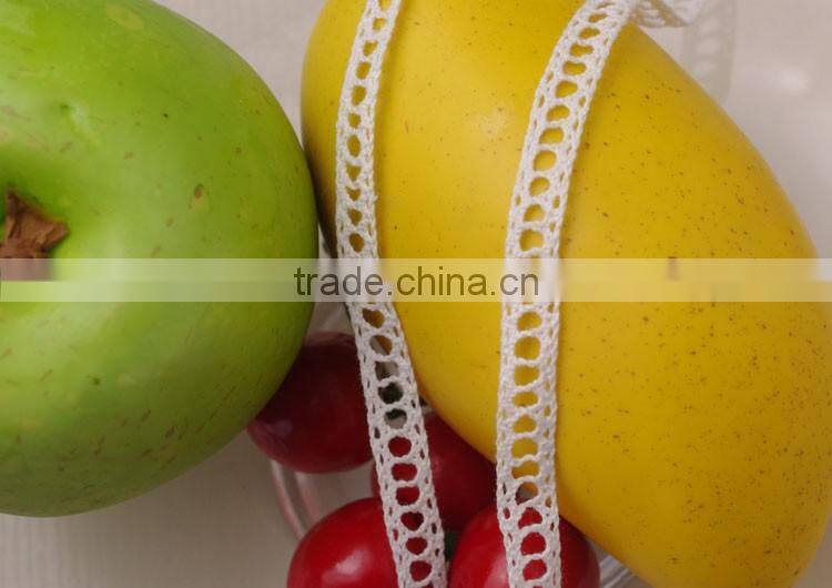 1cm white african swiss lace fabric trimmingwith low price 100301