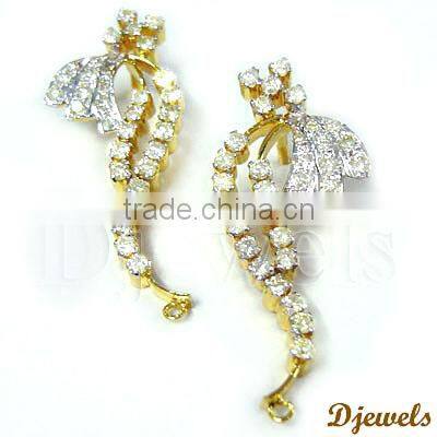 Diamond Gold Earrings, Diamond Earrings, Daimond Jewelry