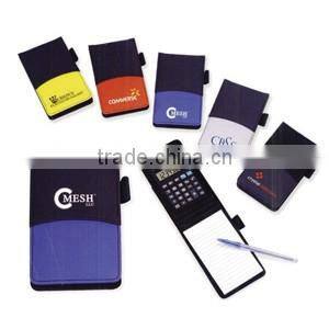 Hot selling waterproof customized color&size leather folder with calculator