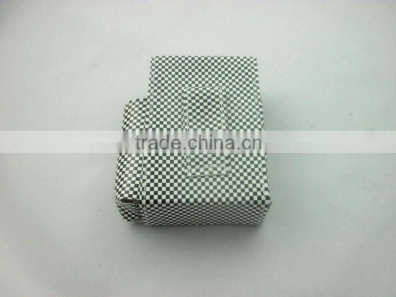 black & white stripes design print pu leather cigarette case cigarette holder leather pouch for cigarette pack