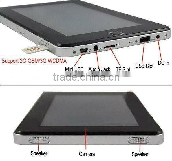 GSM Phone+7 inch touch screen+Android 2.2+800Mhz CPU+WIFI+Camera