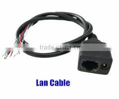 Factory Custom CCTV Camera Connection Cable with RJ45 Female LED Light and DC5.5x2.1 Plug