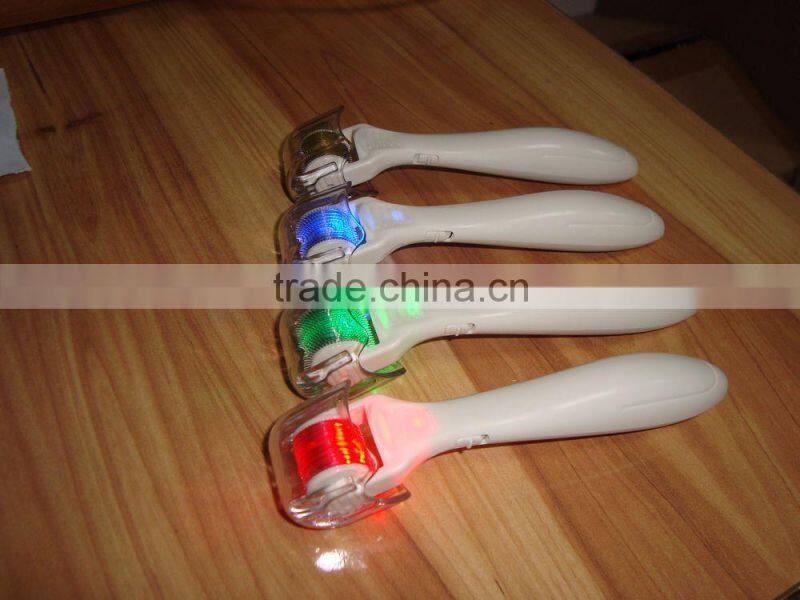 changeable heads titanium LED derma roller,vibarting roller
