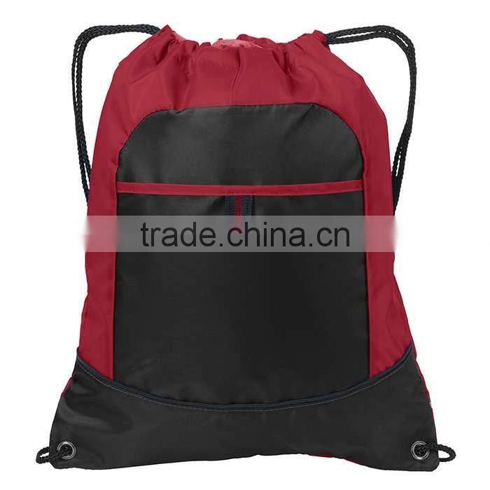 Cheap 210D Polyester Colorful Drawstring Cinch Pack Bag