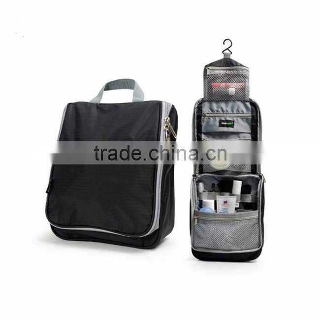 Multifunction portable travel waterproof nylon cosmetic bag