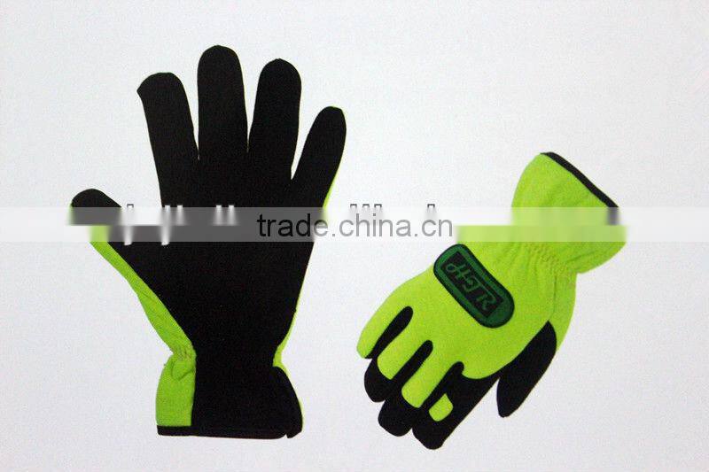 Model 0393 Mechanical Gloves Synthetic Microfiber with good abrasion-resistant EN388 certificate