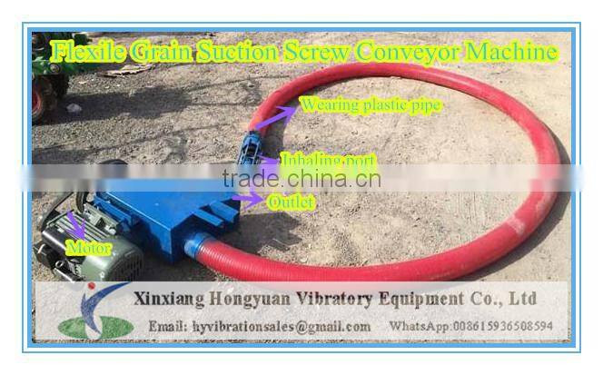 Portable / Mobile grain suction machine with soft pipes