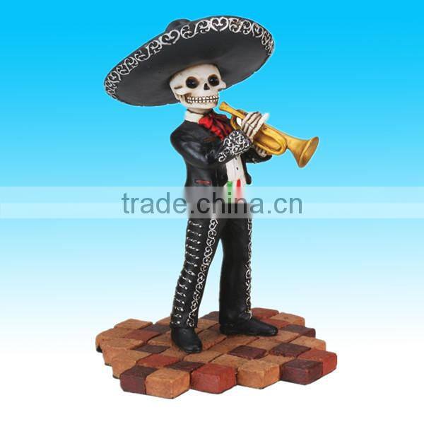 customized hot sale skull polyresin valentines gifts