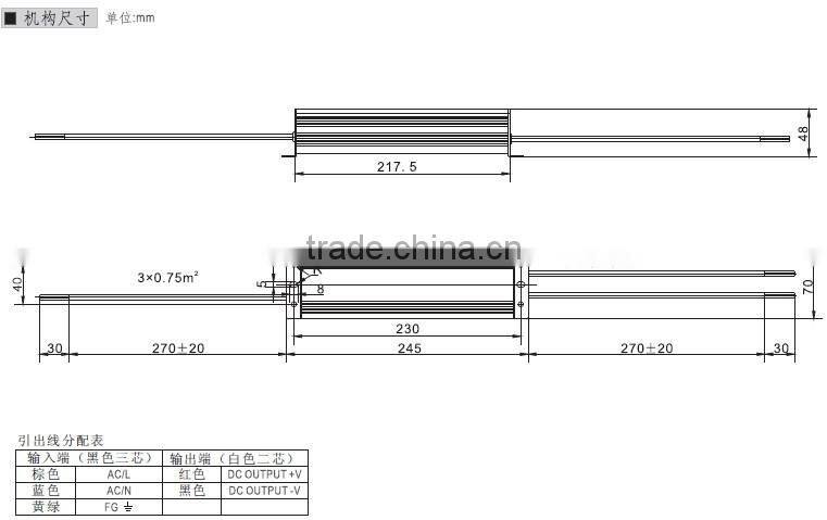 YUMO LPV-150 150W 12/24/36V LED Wateproof Series vice rated voltage SMPS 100w switching power supply
