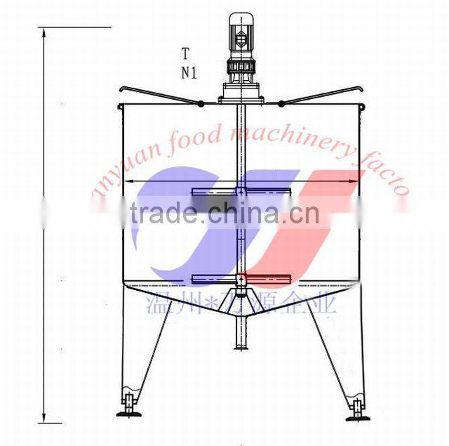 Stainless Steel Mixing Tank 500L mixing tank high speed mxing tank LRG-500