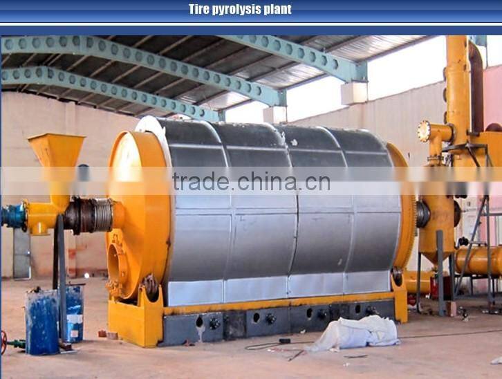 China manufacturer waste rubber/tire/plastic pyrolysis plant