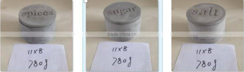concrete jar with lid